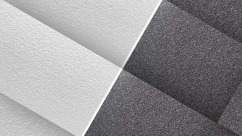styropian bialy i grafitowy